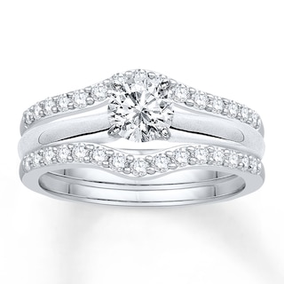 Diamond Enhancer Ring 1/2 ct tw Round-cut 14K White Gold | Kay