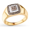 Thumbnail Image 1 of Men's Brown Diamond Ring 1/3 ct tw 10K Yellow Gold