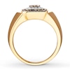 Thumbnail Image 2 of Men's Brown Diamond Ring 1/3 ct tw 10K Yellow Gold