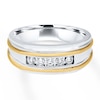 Thumbnail Image 1 of Men's Diamond Wedding Band 1/4 ct tw Round-cut 10K Two-Tone Gold