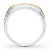 Thumbnail Image 2 of Men's Diamond Wedding Band 1/4 ct tw Round-cut 10K Two-Tone Gold