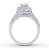 Thumbnail Image 2 of Diamond Engagement Ring 1 ct tw Princess-cut 14K White Gold