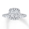 Thumbnail Image 1 of Multi-Diamond Engagement Ring 1 ct tw Princess-Cut 14K White Gold