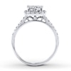 Thumbnail Image 2 of Multi-Diamond Engagement Ring 1 ct tw Princess-Cut 14K White Gold