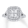 Thumbnail Image 0 of Diamond Engagement Ring 1-1/6 ct tw Princess-cut 14K White Gold