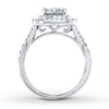 Thumbnail Image 1 of Diamond Engagement Ring 1-1/6 ct tw Princess-cut 14K White Gold