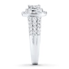 Thumbnail Image 3 of Multi-Diamond Engagement Ring 1 ct tw Princess-cut 14K White Gold