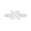 Thumbnail Image 4 of Certified Diamond Solitaire Engagement Ring 1-1/2 ct Princess 14K White Gold (I/I2)