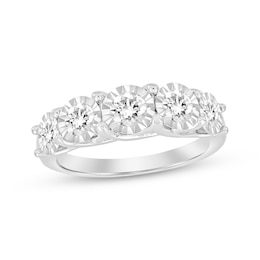 Round-Cut Diamond Anniversary Band 1-1/2 ct tw 10K White Gold