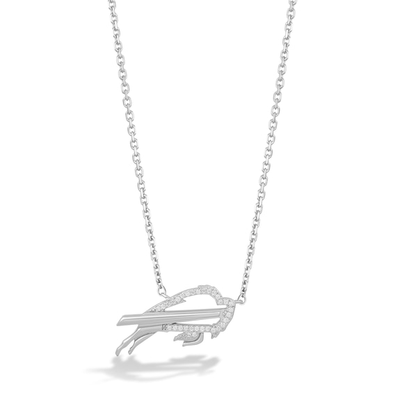 True Fans Buffalo Bills 1/20 CT. T.W. Diamond Helmet Necklace in Sterling  Silver