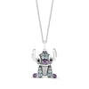 Thumbnail Image 1 of Disney Treasures Lilo & Stitch London Blue Topaz, Amethyst & Diamond Necklace 1/20 ct tw Sterling Silver 17&quot;