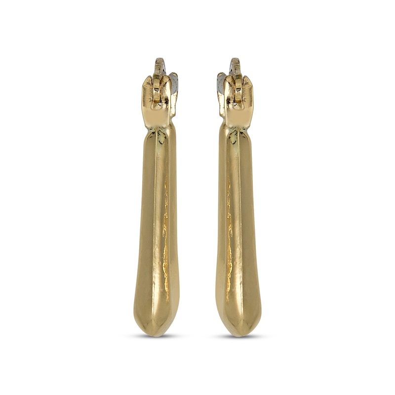 Main Image 2 of Hollow Squared Hoop Earrings 14K Yellow Gold