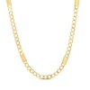 Thumbnail Image 1 of Semi-Solid Curb Chain Greek Key Station Necklace 10K Yellow Gold 18&quot;