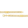 Thumbnail Image 3 of Semi-Solid Curb Chain Greek Key Station Necklace 10K Yellow Gold 18&quot;