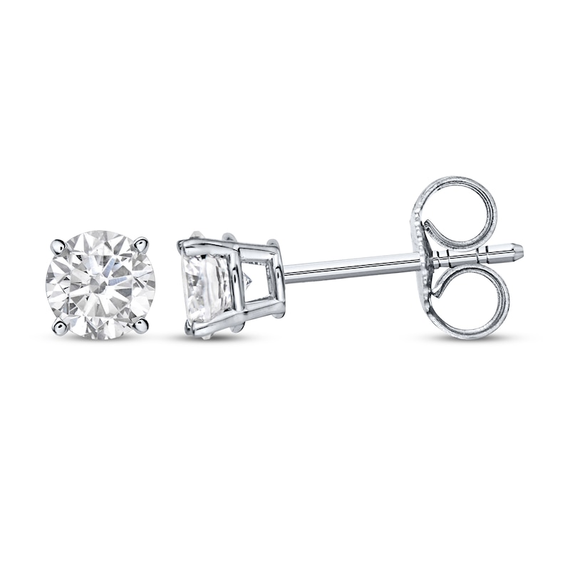 Main Image 1 of Lab-Grown Diamonds by KAY Round-Cut Solitaire Stud Earrings 3/4 ct tw 10K White Gold (I/SI2)