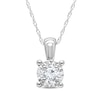 Thumbnail Image 1 of Round-Cut Diamond Solitaire Necklace 1/8 ct tw Sterling Silver (J/I3) 18&quot;