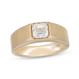 Men's Neil Lane Artistry Square Emerald-Cut Lab-Grown Diamond Solitaire Wedding Band 1-1/2 ct tw 14K Yellow Gold (F/VS2)