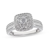 Thumbnail Image 0 of Round-Cut Diamond Double Halo Engagement Ring 1 ct tw 10K White Gold