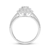 Thumbnail Image 2 of Round-Cut Diamond Double Halo Engagement Ring 1 ct tw 10K White Gold