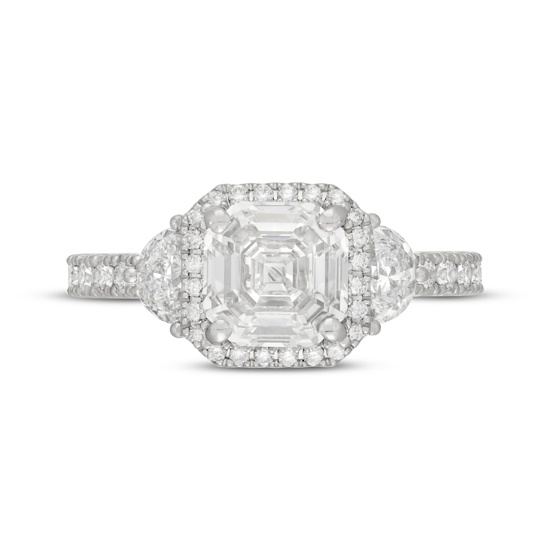 Neil Lane Artistry Heritage Square Emerald-Cut  Lab-Grown diamond Engagement Ring 3 ct tw Platinum