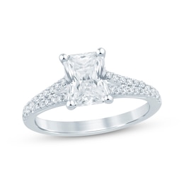 Now + Forever Lab-Grown Diamonds Radiant-Cut Engagement Ring 1-3/4 ct tw 14K White Gold