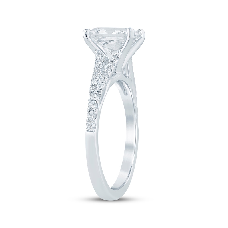 Main Image 2 of Lab-Grown Diamonds by KAY Radiant-Cut Engagement Ring 1-3/4 ct tw 14K White Gold