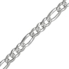 Thumbnail Image 2 of Solid Diamond-Cut Figaro Chain Anklet 3mm Sterling Silver 10&quot;