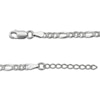 Thumbnail Image 3 of Solid Diamond-Cut Figaro Chain Anklet 3mm Sterling Silver 10&quot;