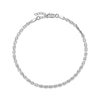 Thumbnail Image 0 of Solid Diamond-Cut Valentino Chain Anklet 3mm Sterling Silver 10"