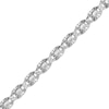 Thumbnail Image 2 of Diamond-Cut Valentino Chain Anklet 3mm Solid Sterling Silver 10&quot;