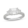 Thumbnail Image 1 of Neil Lane Artistry East West Emerald-Cut Lab-Grown Diamond Engagement Ring 2-7/8 ct tw 14K White Gold