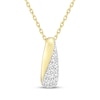 Thumbnail Image 1 of Diamond Diagonal Necklace 1/10 ct tw 10K Yellow Gold 18&quot;