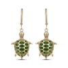 Thumbnail Image 2 of Pear-Shaped Nephrite Jade Turtle Dangle Earrings 14K Yellow Gold