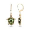 Thumbnail Image 3 of Pear-Shaped Nephrite Jade Turtle Dangle Earrings 14K Yellow Gold