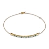 Thumbnail Image 2 of Emerald & Diamond Bracelet 10K Yellow Gold 7.25&quot;