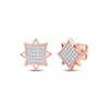 Thumbnail Image 1 of Multi-Diamond Eight-Point Star Stud Earrings 1/4 ct tw 10K Rose Gold