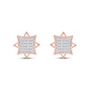 Thumbnail Image 2 of Multi-Diamond Eight-Point Star Stud Earrings 1/4 ct tw 10K Rose Gold