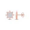 Thumbnail Image 3 of Multi-Diamond Eight-Point Star Stud Earrings 1/4 ct tw 10K Rose Gold