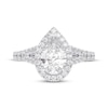 Thumbnail Image 3 of Lab-Grown Diamonds by KAY Pear-Shaped Halo Engagement Ring 2-1/4 ct tw 14K White Gold