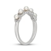 Thumbnail Image 2 of Neil Lane Cultured Akoya Pearl & Diamond Anniversary Ring 1/10 ct tw 14K White Gold