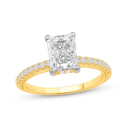 Lab-Grown Diamonds by KAY Radiant-Cut Engagement Ring 1-7/8 ct tw 14K Yellow Gold