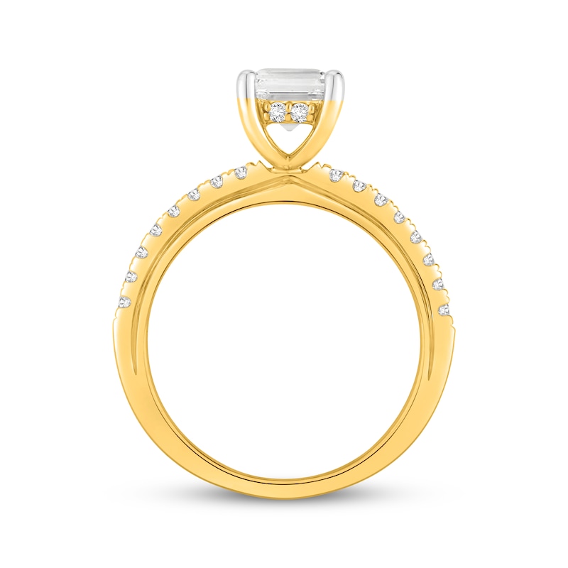 Main Image 3 of Lab-Grown Diamonds by KAY Radiant-Cut Engagement Ring 1-7/8 ct tw 14K Yellow Gold