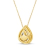 Thumbnail Image 3 of Lab-Grown Diamonds by KAY Multi-Stone Teardrop Necklace 1/2 ct tw 10K Yellow Gold 18&quot;