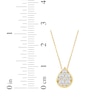 Thumbnail Image 5 of Lab-Grown Diamonds by KAY Multi-Stone Teardrop Necklace 1/2 ct tw 10K Yellow Gold 18&quot;