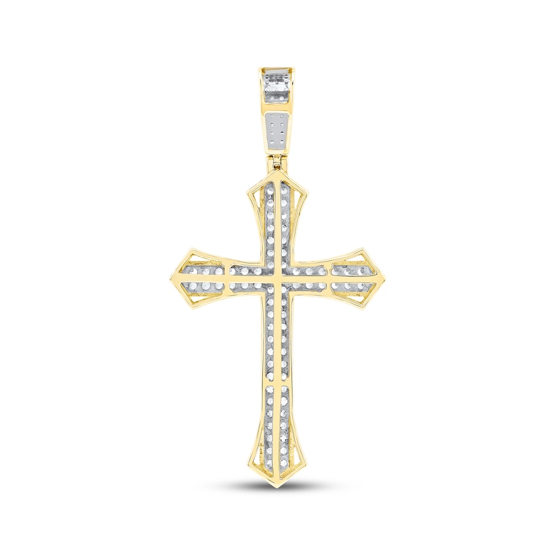 Main Image 3 of Men's Diamond Cross Charm 1-1/2 ct tw 10K Yellow Gold