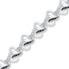 Thumbnail Image 1 of Diamond Heart Bracelet 1/4 ct tw Black/White Sterling Silver