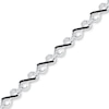 Thumbnail Image 1 of Diamond Infinity Bracelet 1/3 ct tw Black/White Sterling Silver