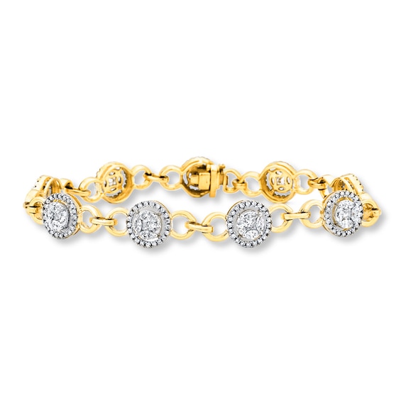 Diamond and Yellow Gold Bracelet