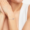 Thumbnail Image 1 of Heart Infinity Bracelet 1/10 ct tw Diamonds Sterling Silver