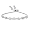 Thumbnail Image 1 of Diamond Bolo Bracelet 1/3 ct tw Round-cut 10K White Gold 9.5&quot;